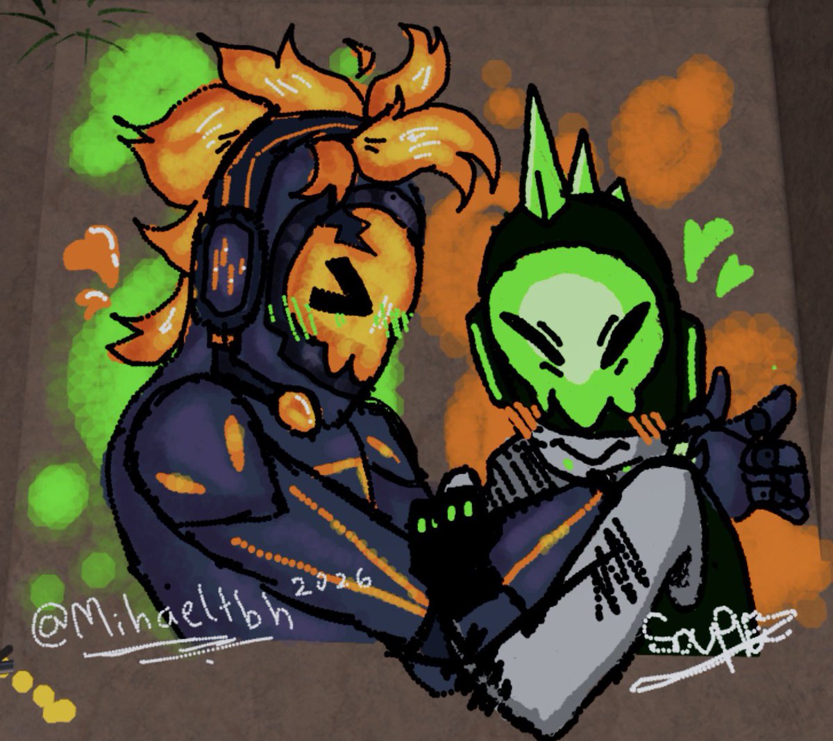 mihaeltbh's tweet photo. 🧡 drew the best friends ever with my best friend ever @soupiez_12 💚
#tombsonatwt #tlt #zerust #thelivingtombstone https://t.co/AOk0foPrsd