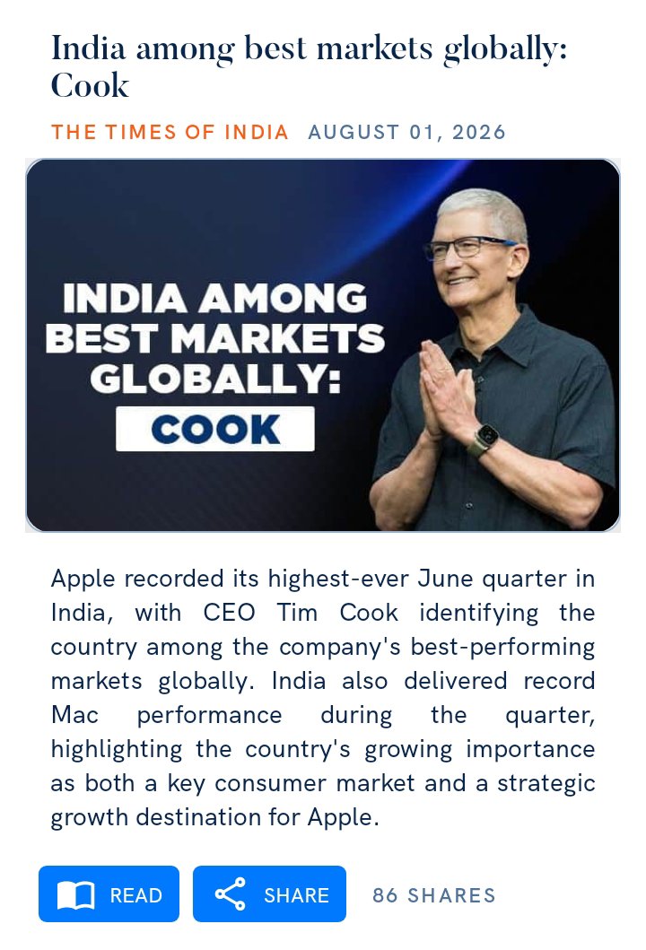 BIKKIKumarSAHA2's tweet photo. India among best markets globally: Cook
https://t.co/xXySaCNUIG

via NaMo App https://t.co/6QhjbO9quY
