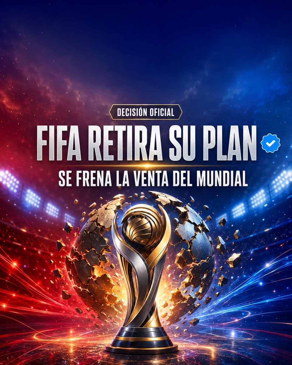 fxze_ego's tweet photo. 🚨 FIFA RETIRA SU PROYECTO

Gianni Infantino confirmó que no continuará el plan para vender aproximadamente el 20% de una subsidiaria que administraría las operaciones comerciales y competiciones de FIFA, incluido el Mundial. #fifa https://t.co/E10jEIVOao