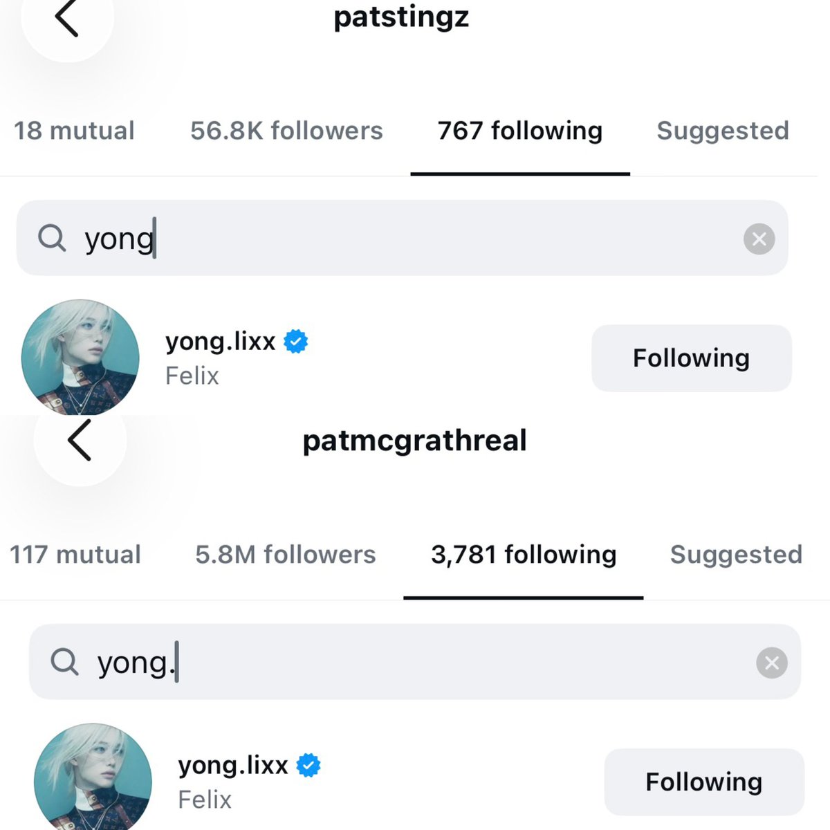 felixssource's tweet photo. Pat McGrath the world’s most influential makeup artist and the Creative Director of Louis Vuitton Beauty follows #Felix from both of her IG accounts https://t.co/3G74ZbfdBU