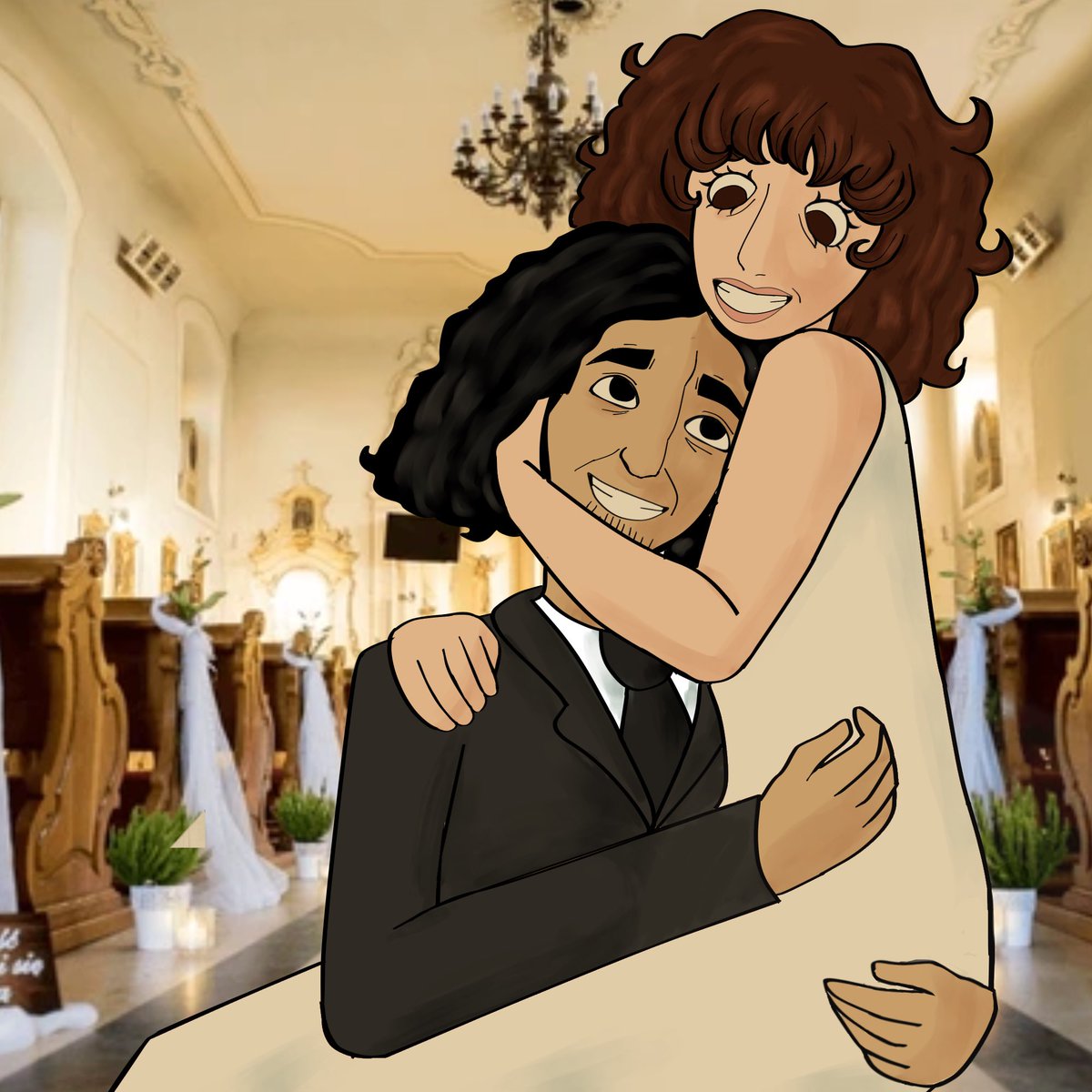 TwoFaced_Harvey's tweet photo. Definitely going to redraw this Rosemary and jack walten wedding drawing I did months ago. #TheWaltenFiles #rosemarywalten #jackwalten https://t.co/cnzpFggqdt