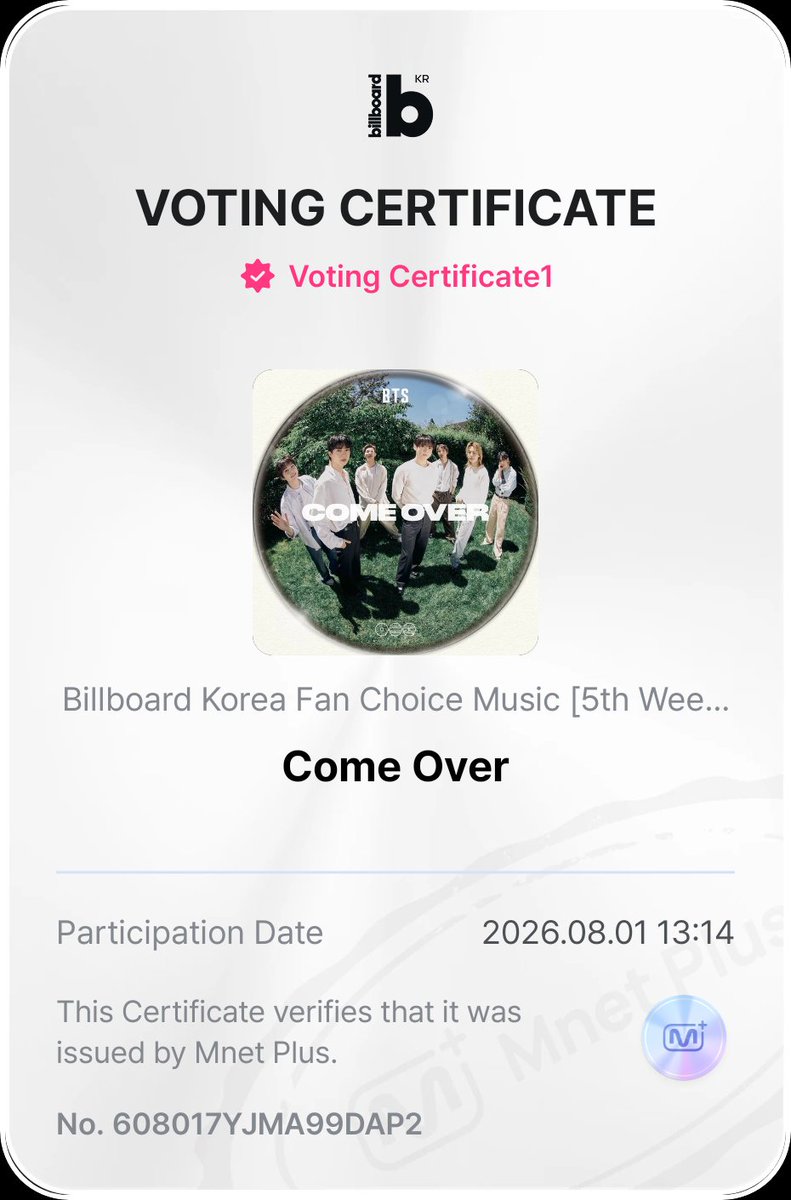 moonlitstar7's tweet photo. #MnetPlus 
#BillboardKorea 
#BTS 
#ComeOver 

Vote here:  https://t.co/mLn2jG7Pzq https://t.co/OtTOQzNeJ4