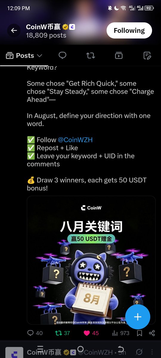 Azhar10101's tweet photo. @CoinWZH August Keyword for me is : Bullish ✅
CoinW UID - 3433305
@MstSathi19
@rabiulprodhan63
@MichelJohn15644
#CoinW #CoinWZH #CoinWCN https://t.co/vT41m5rs52