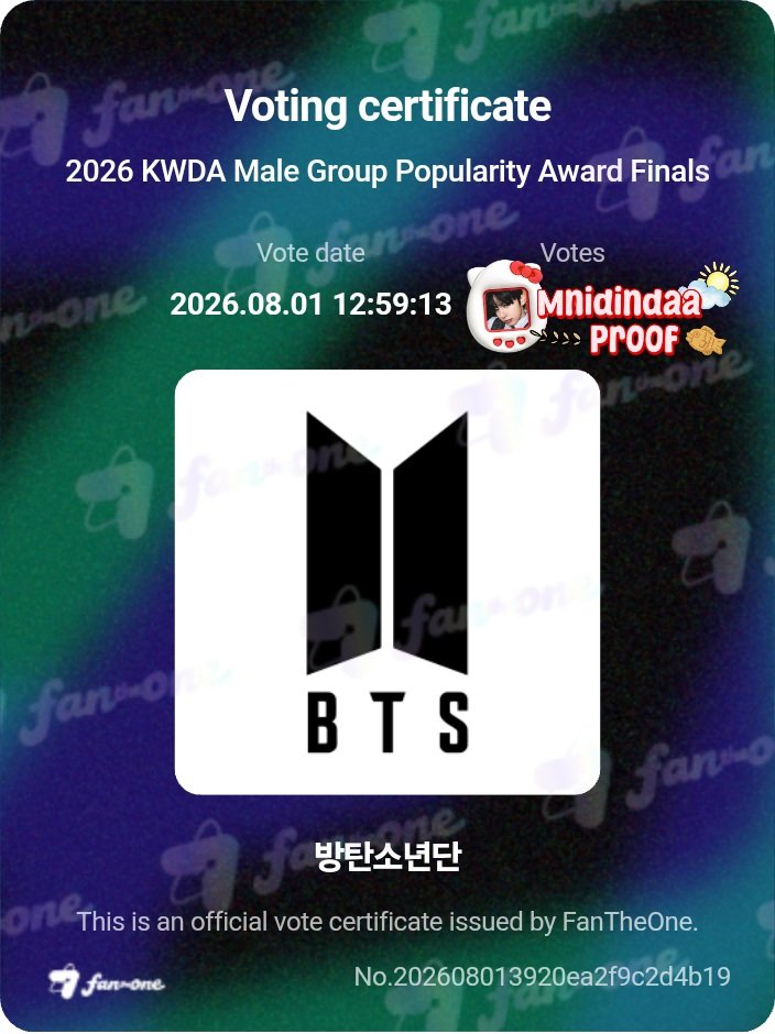 tkwifehhhhh's tweet photo. VOTING KWDA 2026 FINAL VOTING SUDAH DI BUKA ARMY.
Ayo vote BTS di kategori MALE GROUP POPULARITY AWARD FINALS

MASIH ADA WAKTU 13 HARI LAGI SEBELUM END DAN BTS MASIH DI PERINGKAT 17.
1 KALI VOTE BUTUH 5 STAR.
APP: FANtheONE 👇👇👇 https://t.co/1ZOwmJM99n