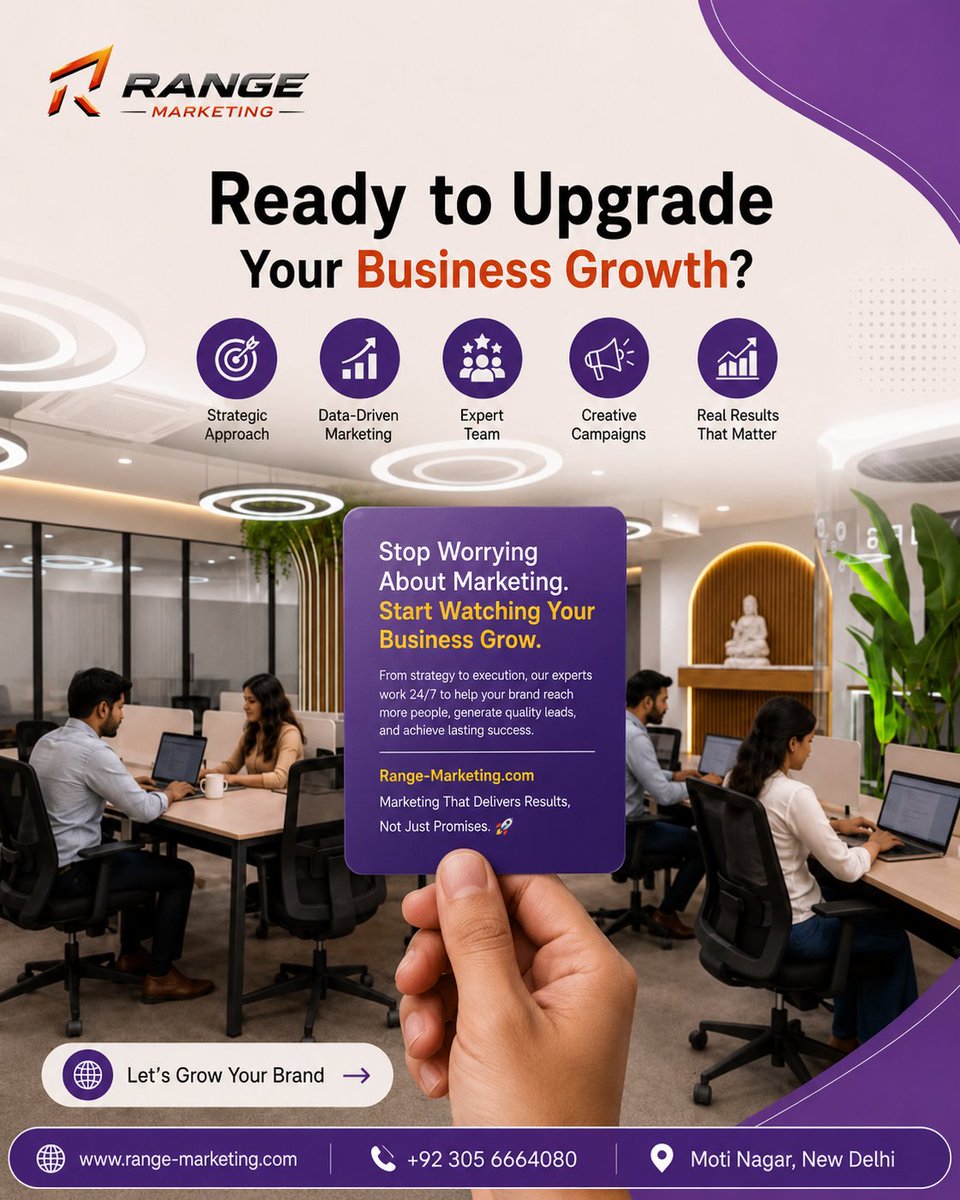 rangeempire's tweet photo. Ready to upgrade? Range Marketing. Strategic approach. Data-driven results. Expert team. Real growth. Your business deserves better.

#RangeMarketing #RangeEmpire #BusinessGrowth #UpgradeYourBusiness #MarketingStrategy #ResultsDriven #ProfessionalMarketing #SuccessStories https://t.co/aH7HYQPaSJ