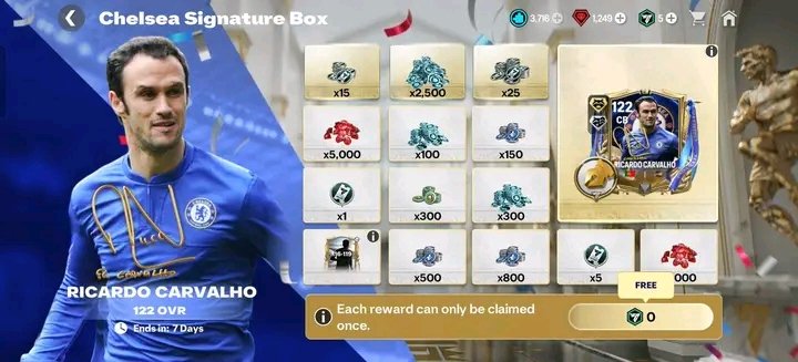 Emmytherebel1's tweet photo. Carvalho, the first Champions event box is here with 2 free attempts!

Share the rewards you got from the Signature Box! 👇🏻 in the comments

#fcmobile https://t.co/u6Hic1R4lH
