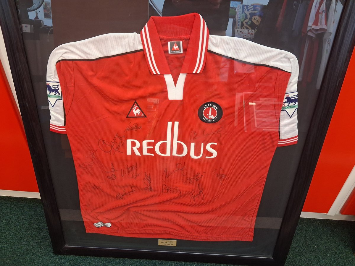 CHATHMuseum's tweet photo. In case you were still wondering, the framed shirt was worn by Mark Fish in 2001/2 and has been squad signed. Huge thanks to Matt Goss for the donation #cafc https://t.co/HmetIiGX0n