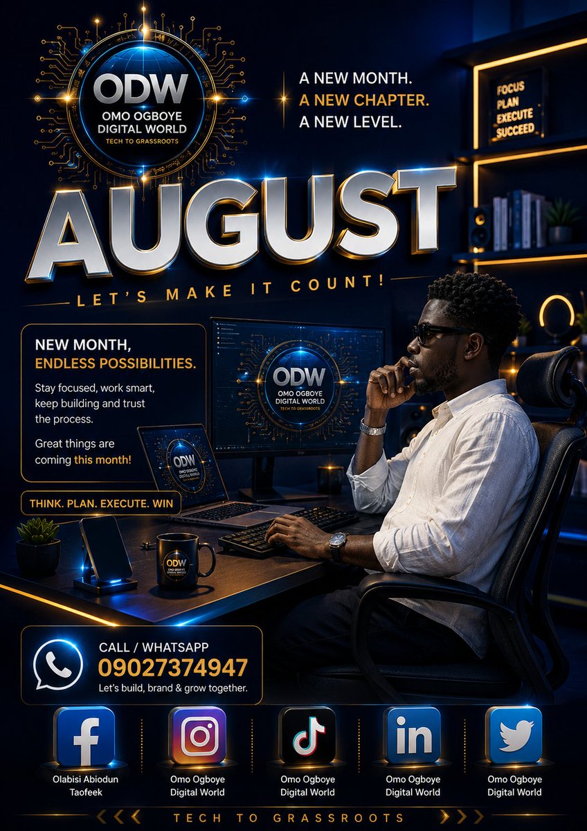 Tao7781's tweet photo. May this month bring new opportunities, bigger wins, good health, financial breakthroughs, and unlimited favor. Let's keep building, learning, and winning together. 🚀

 #HappyNewMonth #HelloAugust #August2026 #NAP #ODW #TTTS #TTTG #IOTTW #Trend https://t.co/1ALzMiRF8u
