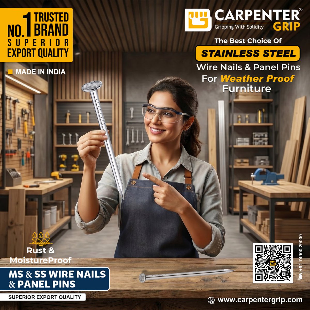ibais_wooden's tweet photo. CARPENTER GRIP - RAJKOT
For enquiry via WhatsApp click:
https://t.co/eAJfbX2nE5
Helpline No.: +91 87800 38150
#nails #wirenails #mswirenails #sswirenails #panelpins #nailsmanufacturer #furniturefittings #wirenailsmanufacturer #superiorquality
.
@ibais_wooden https://t.co/vxXDKGrlkO