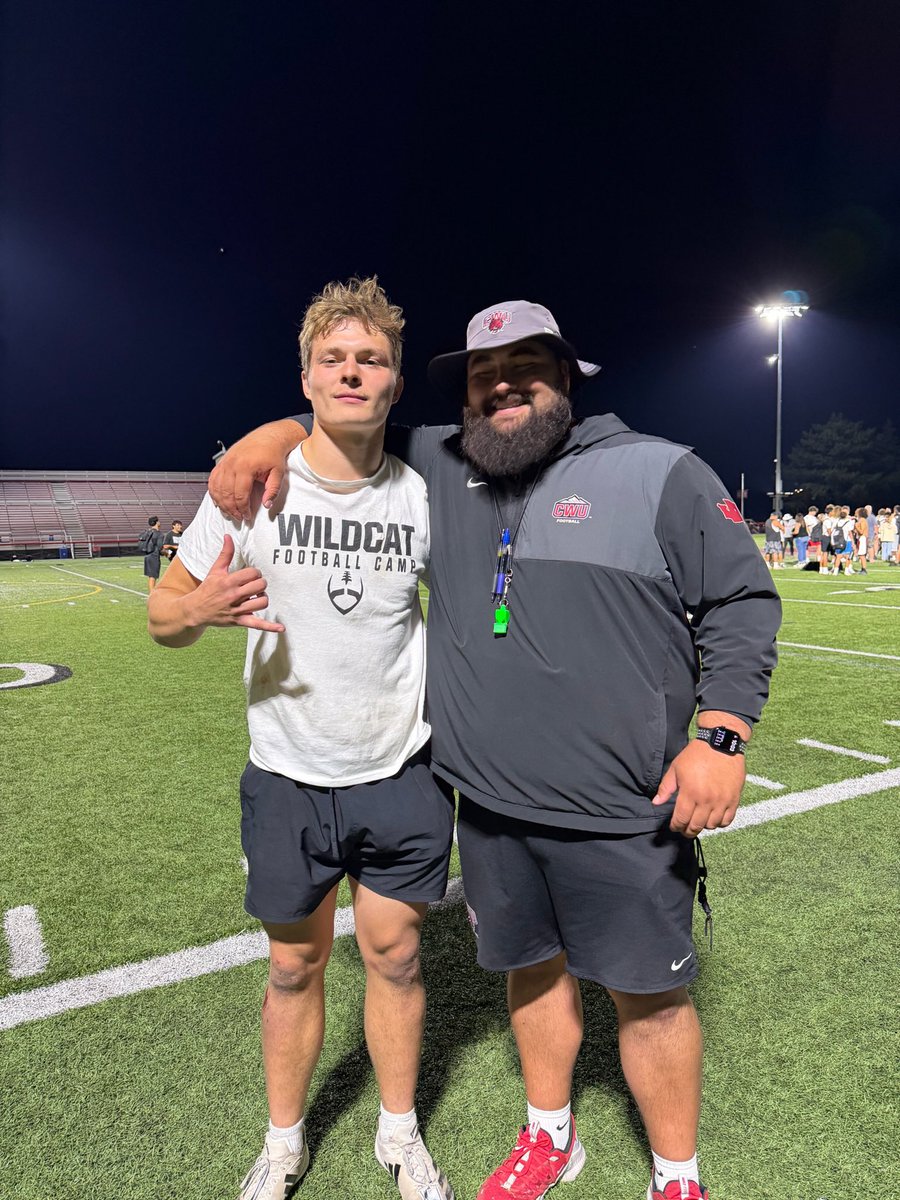 AvreyPatterson6's tweet photo. Had an amazing time competing at central Washington’s camp today, I had a great time performing in front of all of the staff and reconnecting with many coaches, Thankyou for the hospitality @CoachWolters @StinnToWin @Coach_Power https://t.co/oGSXVb3A9G