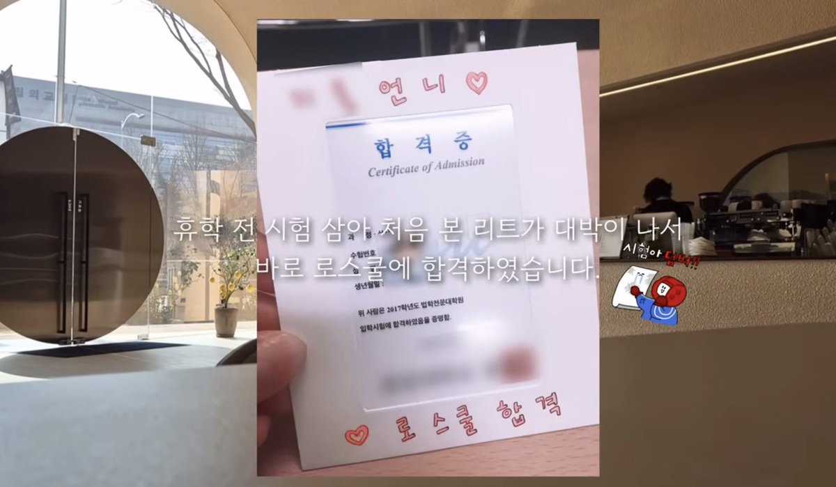 mad_dogdebt's tweet photo. 변호사 오탈 후에도 매일 6시간씩 자기계발하는 여성.

유튜브에서 우연히 보게 된 분인데, 로스쿨 오탈 제도가 참 잔인한 건지, 필요한 제도인 건지 잘 모르겠네.

대충 이분 스토리 보면,

1. 휴학 중 가볍게 본 LEET 성적이 잘 나와 로스쿨에 합격.

2. 하지만 준비되지 않은 상태에서의 합격은 오히려 행운이 아니였음.

3. 입학 전부터 선행학습을 한 동기들과의 격차가 컸고, 3년 내내 따라잡기 위해 공부했지만 첫 시험에서 불합격. 이후에도 연이어 불합격.

4. 건강 문제와 가족 문제까지 겹친 상태에서 마지막 기회를 썼지만 결국 5번째도 불합격. 오탈자가 되면서 더 이상 변호사시험에 응시할 수 없게 됨.

5. 현재는 새 직장을 구해 퇴근 후에도 매일 6시간씩 공부하며 자기계발을 이어가고 있다고 한다.

개인적으로는 회복탄력성이 정말 대단한 분이라는 생각이 들었다.

한편으로는 오탈 제도가 필요한 이유도 분명 있겠지만, 다른 한편으로는 꿈꿔온 길이 눈앞에서 완전히 사라져 버리면 아쉬울것 같음. 아주, 많이
(유튜브 정보는 마지막 사진)