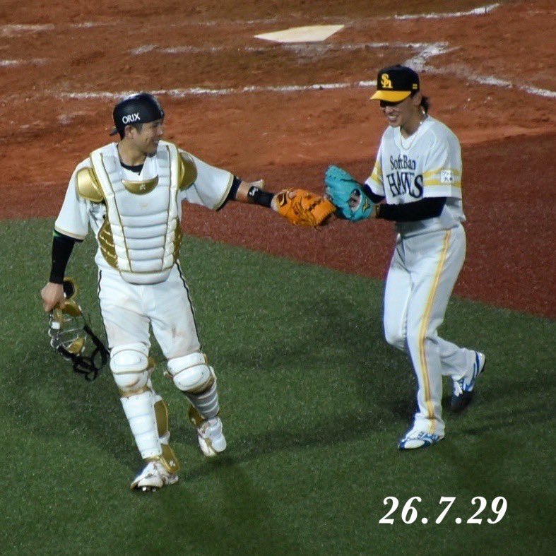 HappyStar003's tweet photo. 26.7.29 プロ野球オールスター@富山🐟✨️
 レアなファースト若月も、白×金防具も見られて大満足💮✨️
太田くんも打ったし、オリちゃんズ頑張った🙆🏻‍♀️︎✨️
#Bs2026
#若月健矢
#太田椋
#orixbuffaloes
#20260729 https://t.co/EvmscY0Jcb