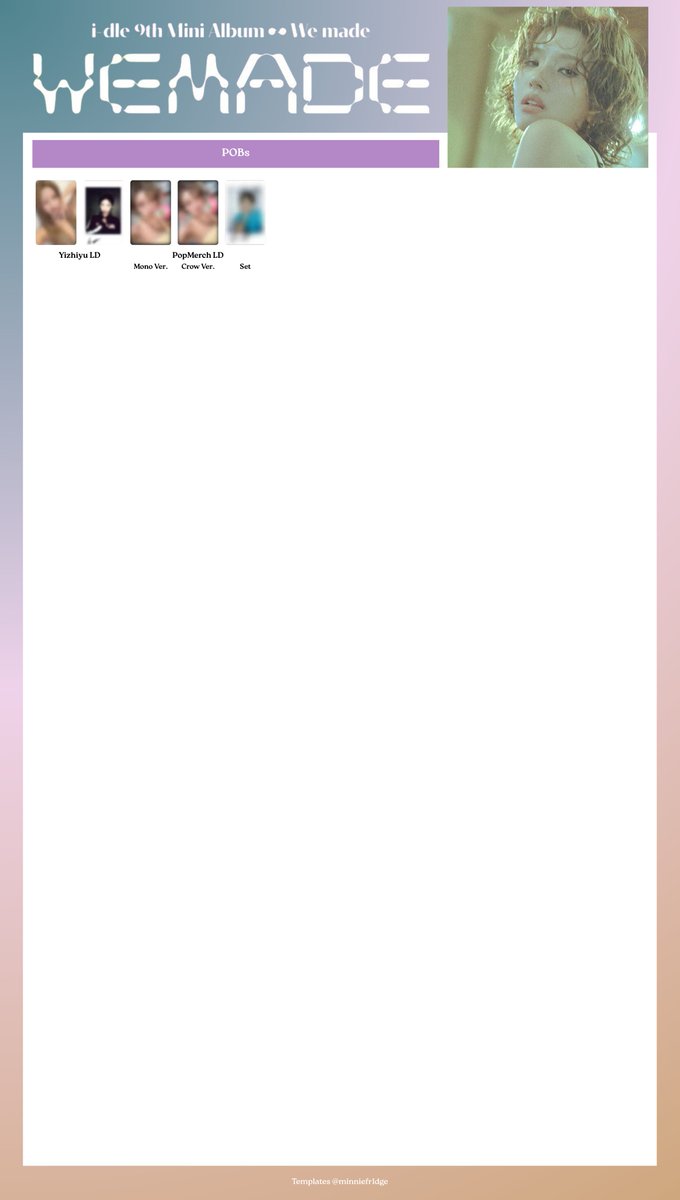 minniefr1dge's tweet photo. We Made Template Wishlist

hq: google drive in bio
#GIDLE #G_I_DLE #MINNIE #SOYEON #MIYEON #YUQI #SHUHUA #아이들 #idle #WEMADE idle i-dle miyeon minnie soyeon yuqi shuhua https://t.co/HZW2qOJNej