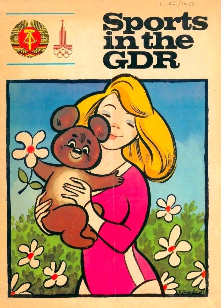 sovietvisuals's tweet photo. Cover of the East German magazine "Sport," dedicated to the 1980 Moscow Olympics. https://t.co/SJKQUlDcQ5