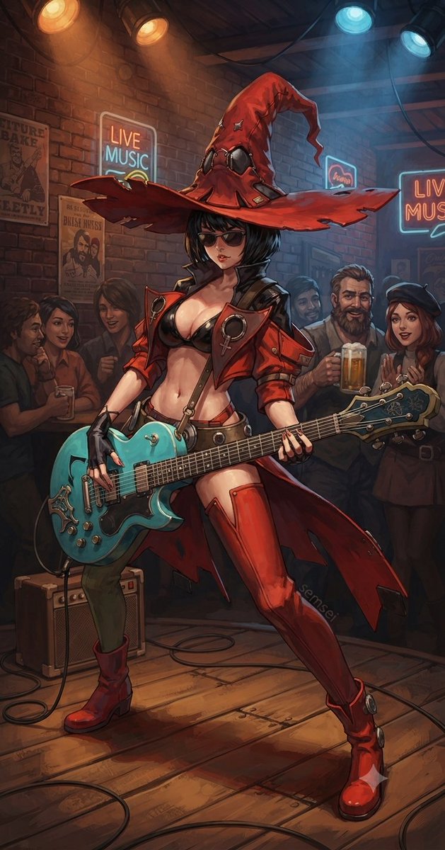 Astraventus's tweet photo. ✧･ﾟ: *✧･ﾟ:* ¸.·✩·.¸¸.·¯⍣✩ Se encuentra en un bar cercano, ya domina la guitarra. ✩⍣¯·.¸¸.·✩·.¸ *:･ﾟ✧*:･ﾟ✧ https://t.co/jK7vWHc43N