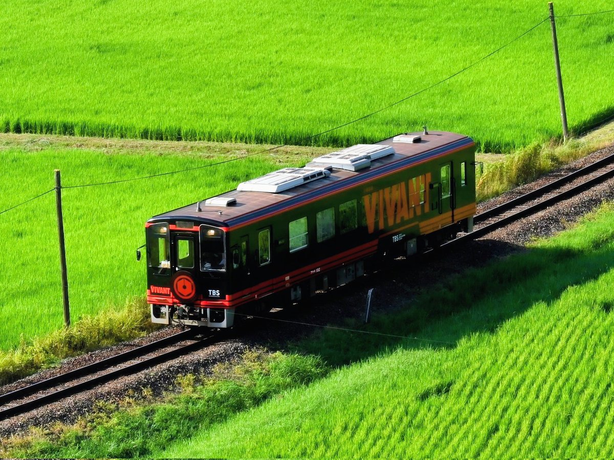 hrmc2016i8's tweet photo. VIVANT列車 山岡を行く
撮影日：2026年7月29日
撮影場所：岐阜県��那市山岡町
カメラ：Nikonz6ii
#vivant #明知鉄道 #山岡町 https://t.co/oBV9iZPRfs