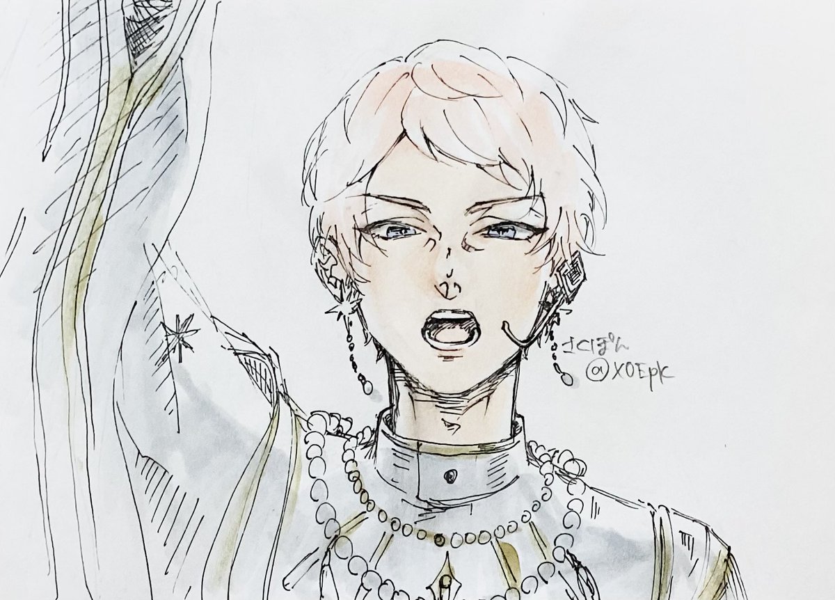 X0Epk's tweet photo. 久しぶりにお絵描き

「告、」から始まるラップ良すぎてずっとここリピートしてる https://t.co/CT8JAQGtss