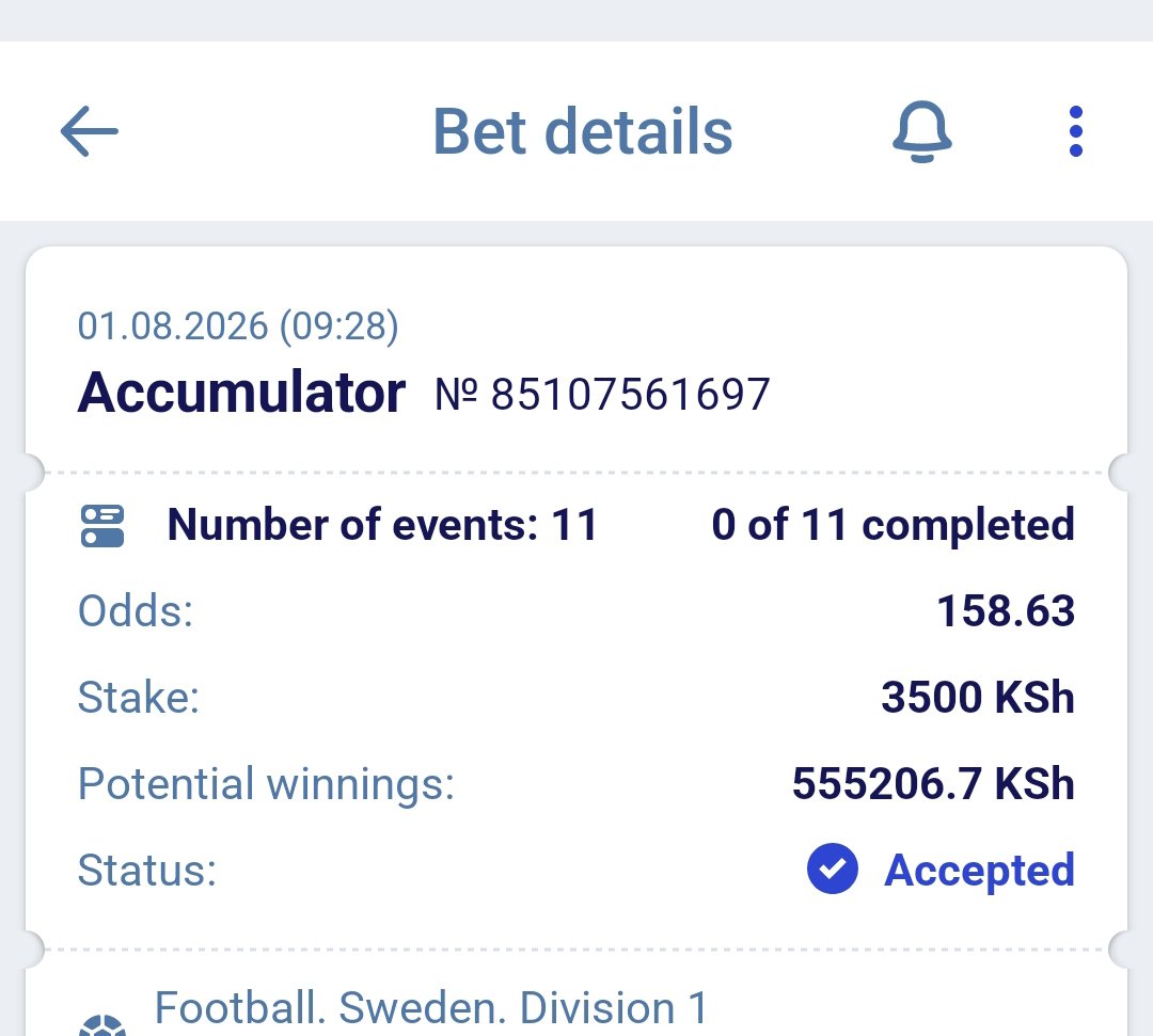 ushinditips's tweet photo. Winning odds on Paripesa 💰 

Very legit🎉🎉

Register here and play

Register https://t.co/EoyfbIPpuI
Fill promocode 👉 BETKING22 

Booking 👉LEXTX

🍀🍀🍀🍀🍀🍀 https://t.co/JPhvhhJgls
