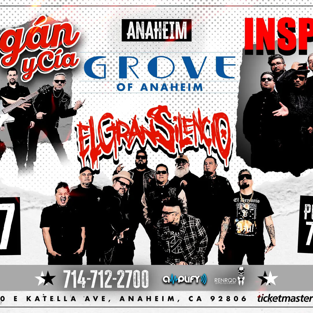EventsInCali's tweet photo. https://t.co/NjOvvcJuK0

El Haragan y Cia, Inspector, El Gran Silencio, Grove of Anaheim, Anaheim, CA | Sep 27, 2026

#Anaheim #California #CaliforniaEvents #ElGranSilencio #ElHaraganyCia #EventsInCalifornia #GroveofAnaheim #Inspector #LosAngeles #OrangeCounty #Music #Theatres https://t.co/MwwVXcdyEq