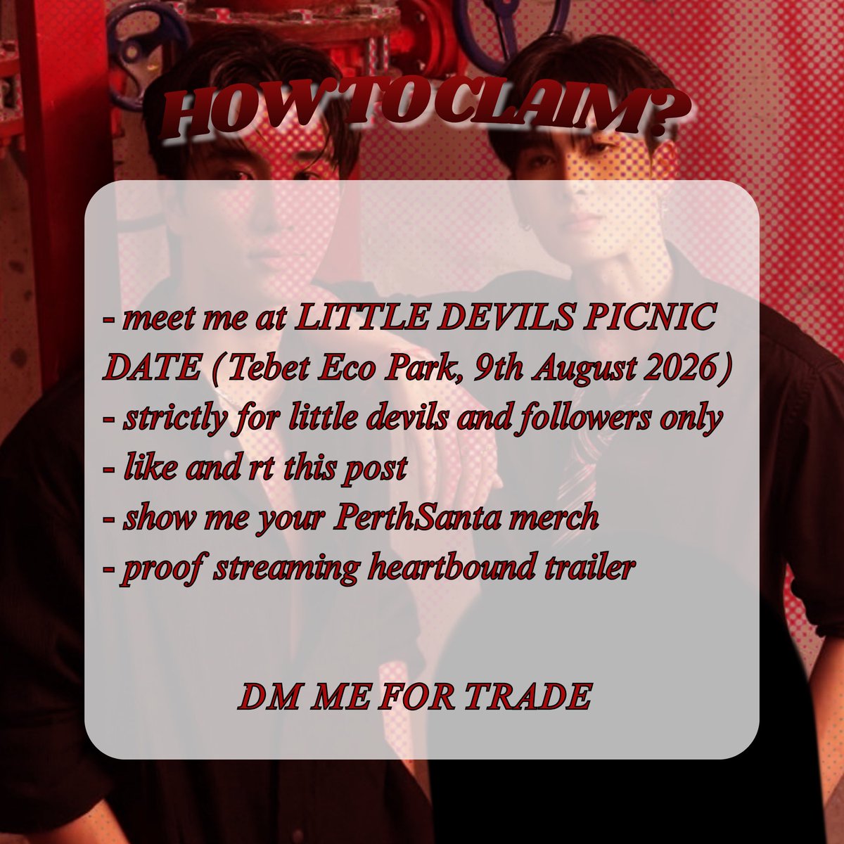 perthtosanta's tweet photo. Little Devils Picnic Date 
⋆˙⟡ Invitation Card ⋆˙⟡
Freebies by @perthtosanta

how to get the freebies:
★ will distribute these at picnic day
★ pls do not sell/ throw away 
★ kindly tag @perthtosanta if you get the freebies

#LittleDevilsPicnic #PerthSanta https://t.co/bP7Vx4ZAAJ