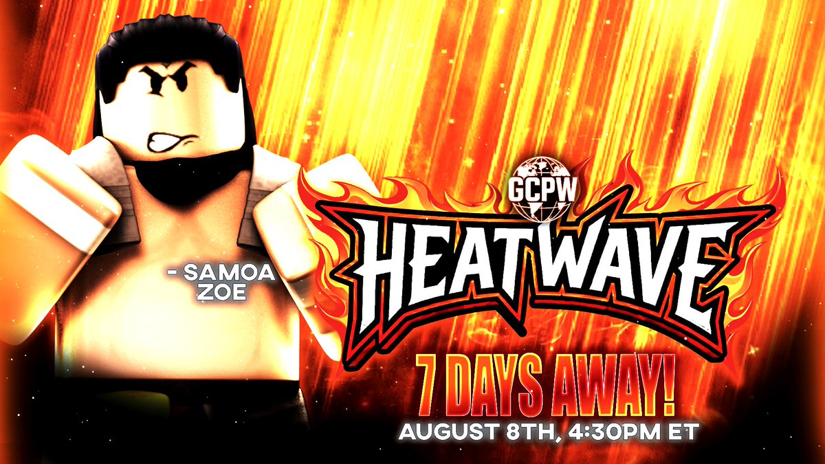 GCPW_WRESTLING's tweet photo. 7 days until HEATWAVE arrives in Portland, Oregon at the Moda Center!

[ Cover Star - @dunkordrop ] https://t.co/DXV0MsXoNA