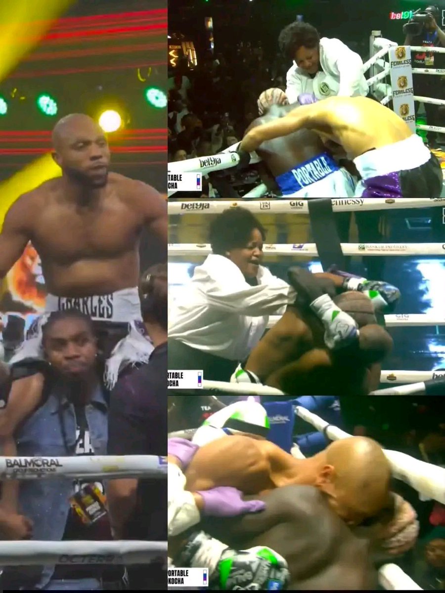 InnocentSu73937's tweet photo. Boxing: Charles Okocha has been crowned the champion after Portable reportedly left the ring to greet someone in the crowd. 😂🥊

After greeting the person, Portable allegedly returned to the ring, 

He was later disqualified, handing the victory to Charles Okocha. 😂😭 https://t.co/5TeFDmJLr3