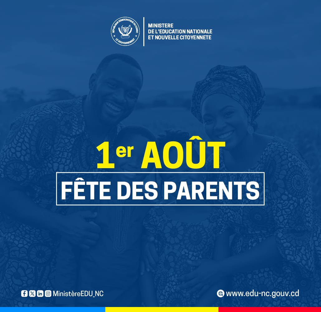 MinisterEDU_NC's tweet photo. En cette Journée des parents, nous saluons le rôle essentiel des pères et des mères dans l’éducation, la protection et l’épanouissement des enfants. Ensemble, continuons à accompagner les apprenants afin de former des citoyens responsables et des bâtisseurs de demain.

Bonne fête des parents !
