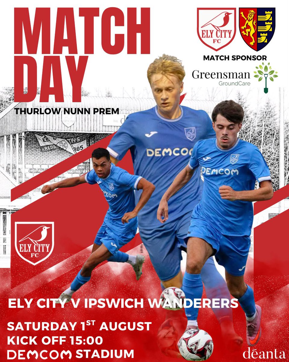 ElyCityFC's tweet photo. โฝ๏ธ Match Day - We host Wanderers..
Weโre back at the Demcom for our first home game of the season V title favourites @_IWFC.
Come support the boys!
๐ 3 KO
๐๏ธ ยฃ9 | ยฃ5 | ยฃ1
๐ป RobinsSports Bar Open
๐ Robin Feeder Hatch ๐ฅง
#UpTheRobins #boysbackintown #demcomdays https://t.co/jjAcbxF606