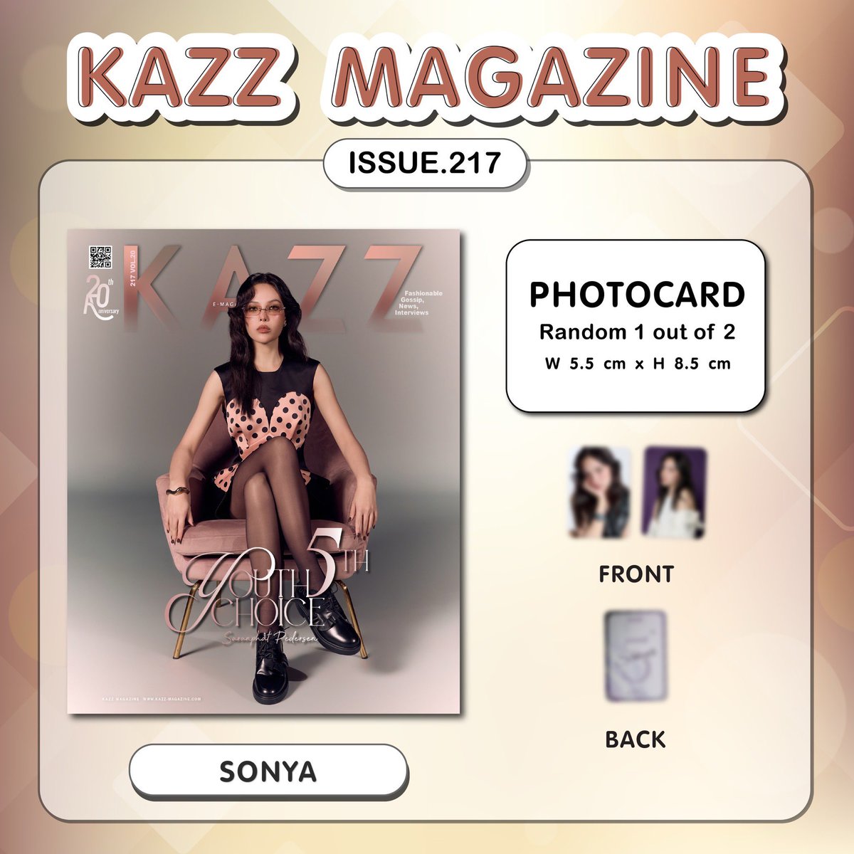LMSYfanbaseTH's tweet photo. #KAZZMAGAZINE issue.217
 
พบกับความสวยเท่ของ “ลูกหมี ปัญญาพัชร” Youth Choice 2025 อันดับที่ 3 
และ ความสวยแกลมของสาว “ซอนญ่า ศรัณย์ภัทร์” Youth Choice 2025 อันดับที่ 5 

🐨🐰บนปก Kazz Magazine กันได้แล้ววันนี้!

📍พรีออเดอร์ได้ตั้งแต่วันนี้ - 24 สิงหาคม 2569
พิเศษ! เมื่อสั่งพรีออเดอร์จะได้รับ PHOTOCARD จำนวน 1 แบบ (จาก 2 แบบ)

Pre-Order 
LM: https://t.co/hkRqfBhVUB
SY: https://t.co/BuYp648PGV 

For Foreigners
LM : https://t.co/u8D8X12Vio
SY : https://t.co/WtW4oNkCXo

#KAZZMAGAZINE
#SonyaSaranphat #LMlookmhee
#LMSY #ลูกหมีซอนญ่า