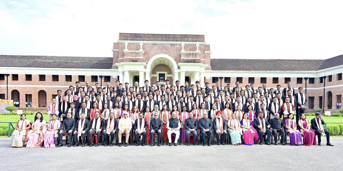 byadavbjp's tweet photo. Addressed the Convocation Ceremony of the 2024–26 batch of Indian Forest Service probationers at Forest Research Institute campus in Dehradun, today.

Congratulated the young officers as they embark on a career dedicated to protecting India's forests, wildlife, and natural heritage. 

Highlighted that the officers completing their training in 2026, will be the leaders of the Viksit Bharat of 2047, envisioned by PM Shri @narendramodi ji. 

The commitment, integrity, and spirit of service of the young officers will further strengthen the nation's conservation efforts and contribute to building a greener, more sustainable future.
