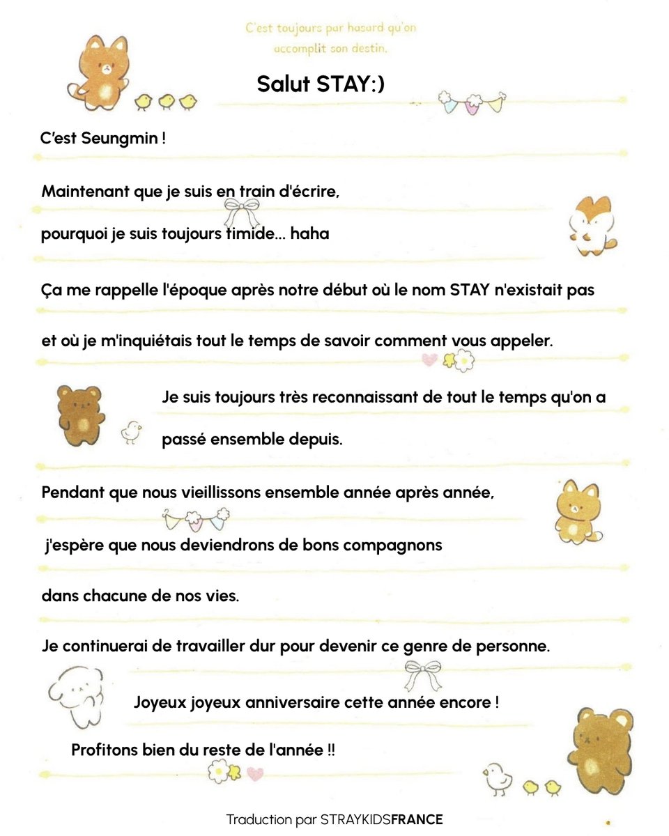 StrayKidsFrance's tweet photo. - Traduction des lettres de #HAN, #Feix, #Seungmin et #I_N
#StrayKids #2026STAYweeK https://t.co/Iwb7ccjUC5
