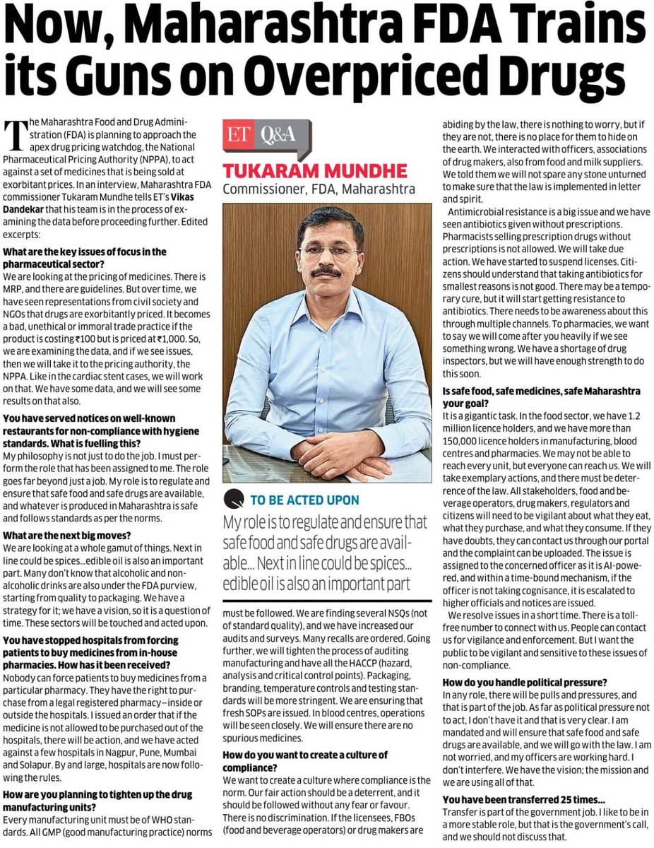 Tukaram_IndIAS's tweet photo. Safe and Efficacious medicines are matter of Public Trust 
#TukaramMundhe #Leadership #Inspiration #People ##GoodGovernance https://t.co/5L9tBxw3NK