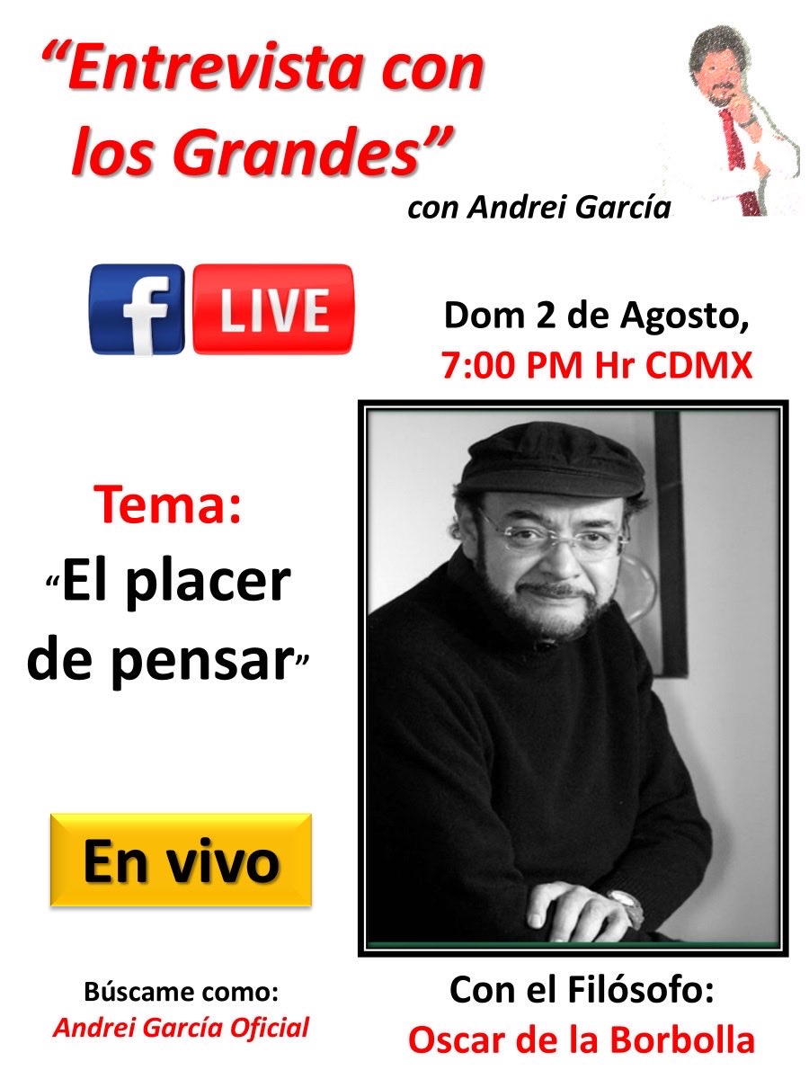 oscardelaborbol's tweet photo. El domingo a las 7 pm platicaré sobre el pensamiento crítico. Estaré por Face Live https://t.co/burCmmR5H0