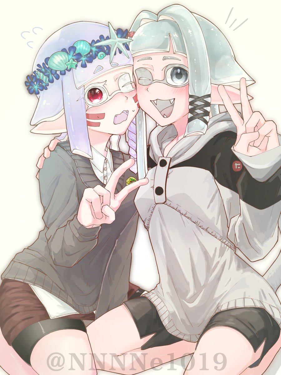 NNNNe1019's tweet photo. 【うちよそ】
こちらの方にも投稿!!うちよそです!!!✨
⚠️服装などはキャラシートの方を参考にしているので間違っていたらすいません。
⚠️製作期間中の設定変更により、身長差が合わない場合もありますがご了承ください

@NaGang24079 
@rarara0416a 
@HOSIZORASTARRY 
@z5xe9j https://t.co/LoqccPfiWP