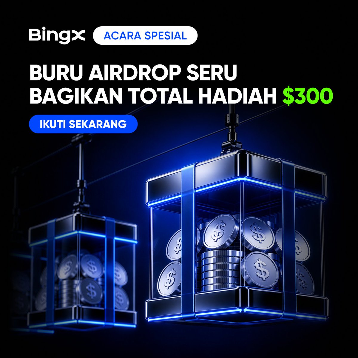 BingX_ID_Ofc's tweet photo. 🚀🎁 #Giveaway Follow BingX &amp; Bagi-bagi Total Hadiah $300!

Cukup 3 langkah mudah untuk menang:
→ Follow @BingX_ID_Ofc di X &amp; repost postingan ini
→ Follow BingX Indonesia di Instagram: https://t.co/IEr686V7cx
→ Gabung komunitas BingX Indonesia: https://t.co/3mxhX9Fvtk https://t.co/AjixjUsnne