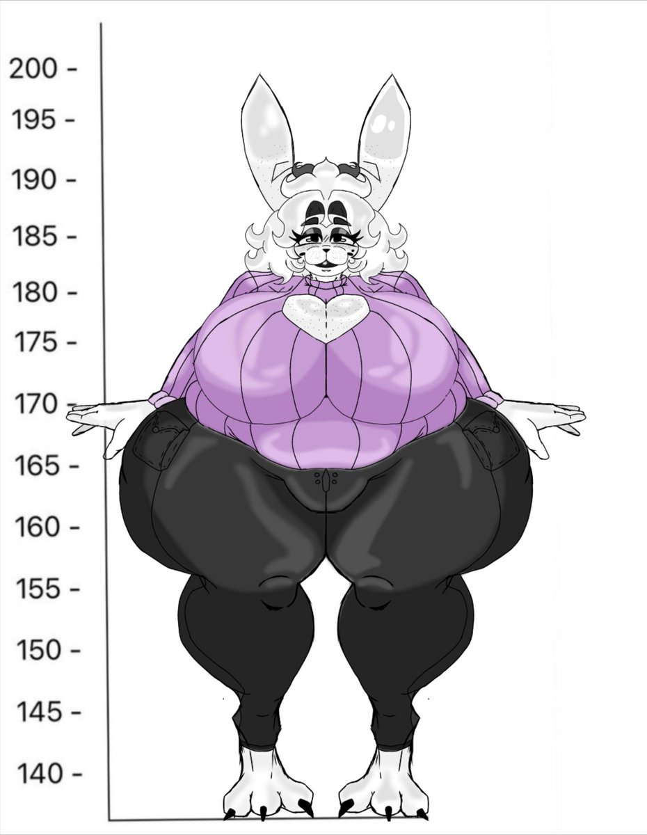 Nerdy_245's tweet photo. ☘️Here's a front-facing render for Yurashi.
Here's an example of a size scale, I think 🥕? 
By the way, I made the bunny.🔥 https://t.co/g84iYeN82X