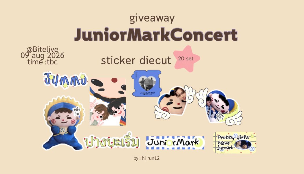 hi_run12's tweet photo. ⋆. 𐙚 ˚ pls rt  ◡̈

giveaway for JuniorMarkSunnyMoonConcert

☀️🌙 #JuniorMarkConcert 

🐶🐱 sticker diecut 20 set ⋆ ˚｡⋆˚

🏠✨ bitec live 9 Aug 2026

#JuniorMark #junniorrs #markjrtn #Jummo https://t.co/ur2QIM0bh6