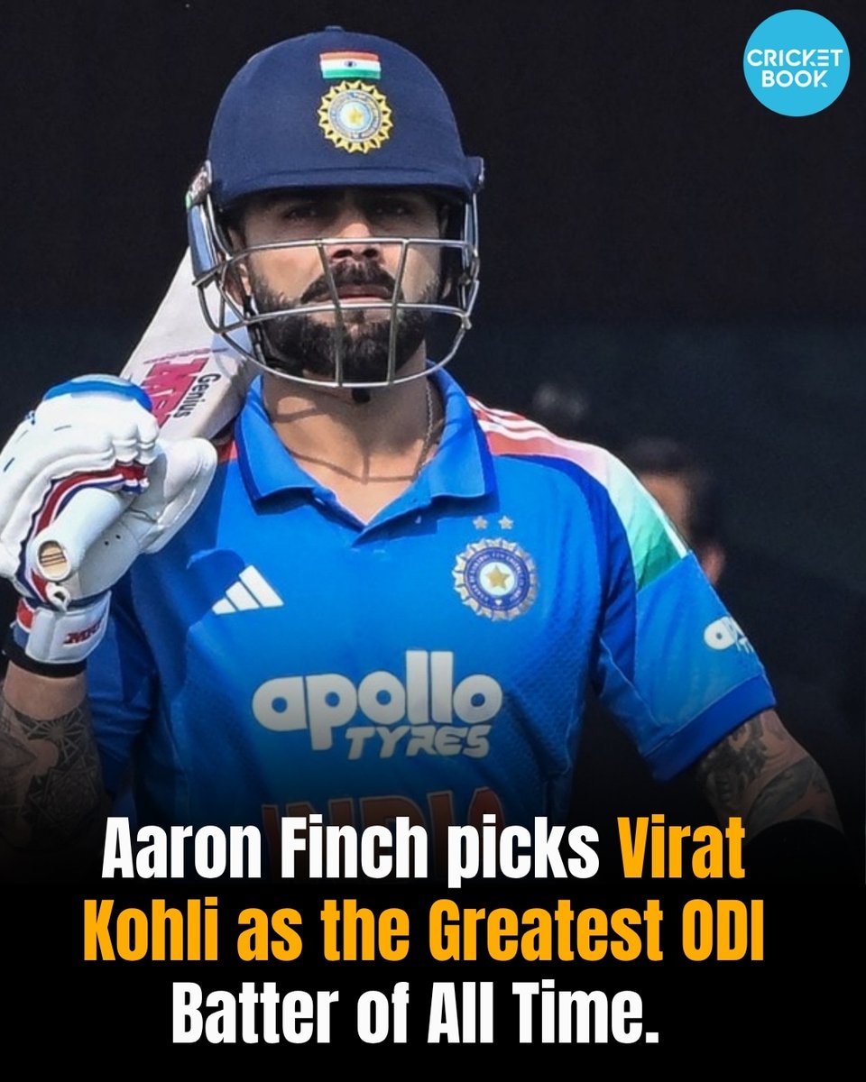 TeamSportsBook's tweet photo. Aaron Finch picks Virat Kohli as the Greatest ODI Batter of All Time. (ESPNcricinfo). https://t.co/FhviLbmb54