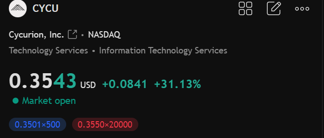 alssndra_'s tweet photo. الان سهم ⁦$CYCU⁩
سعرة 0.36 دولار
اهدافة
0.38
0.40
0.42
0.45
الوقف بكسر 0.32 دولار
⁧#تداول⁩ ⁧#السوق_الامريكي⁩ https://t.co/QiYQ30hdXc