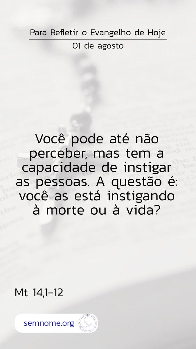 semnome_org's tweet photo. #ParaRefletir 

Você pode até não perceber, mas tem a capacidade de instigar as pessoas. A questão é: você as está instigando à morte ou à vida? https://t.co/p9hknkIiE8