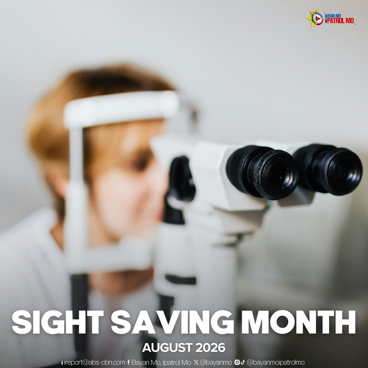 bayanmo's tweet photo. Bilang paggunita sa Sight Saving Month, hinihikayat ang publiko na magkaroon ng regular na eye checkup at pangalagaan ang kalusugan ng mata. Ang maagang pagtukoy sa mga kondisyon sa paningin ay mahalaga upang maiwasan ang permanenteng pagkawala nito.

#BMPM https://t.co/XVXF6uE17j