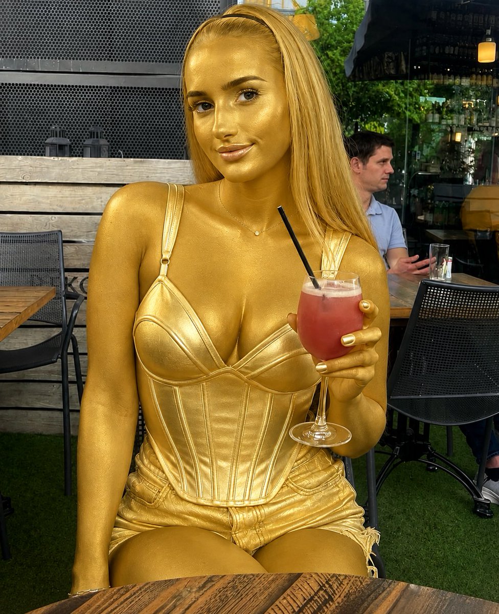IRLTheCollector's tweet photo. Emmie will make a fine addition to the collection, @DaveTimmin44m4 obviously had a little crush on his friends GF 🤭🤭 now everyone will when they see how magnificent she looks immortalised in gold 😈😈

#wankbattle https://t.co/JFo0Wg8V2B
