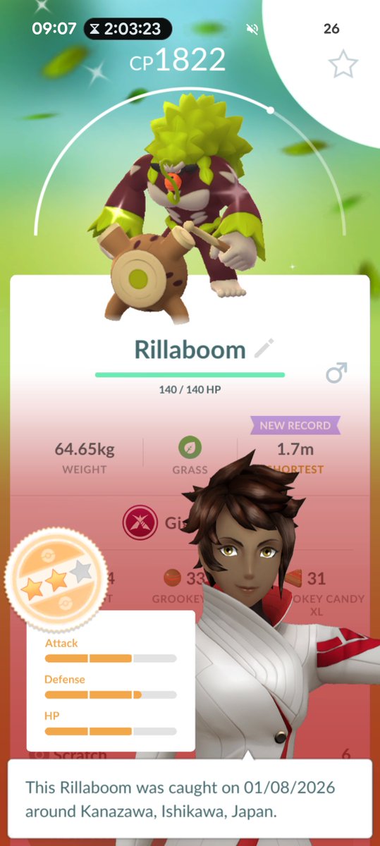 CarmelitoBauer's tweet photo. @Kanshario heute 3 battles gejoined und direkt hundo und shiny 😅 https://t.co/q6EwObf2NE