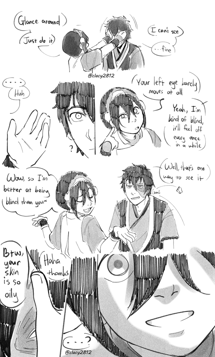 ClacyYe's tweet photo. Lemme see your face (2/3)

#zuko #toph #atla https://t.co/n3QwJwU6l1