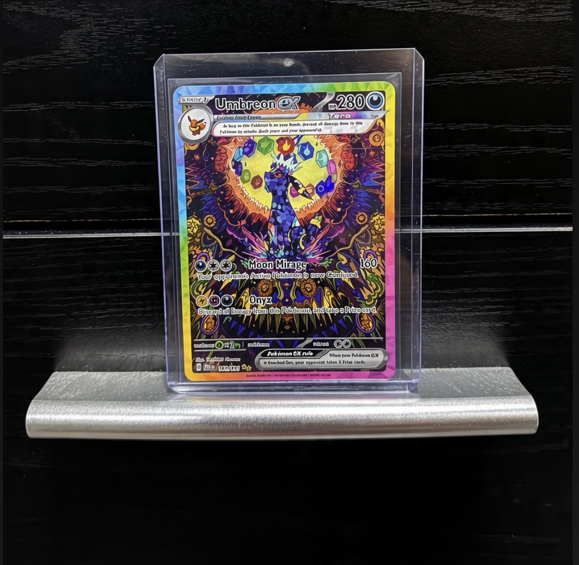 astro_degens's tweet photo. GIVING AWAY this $1,500 USD Umbreon ex Special Illustration Rare 🌙✨

One of the most stunning Eeveelution artworks ever printed.
Valued at over $1,500 USD. 💎

If this Umbreon finds its way into the collection of someone who truly loves Pokémon, then it’s going to the right home.

Just like, repost & reply with your favorite Eeveelution for your chance to win. Good luck, Trainers! 🍀⚡