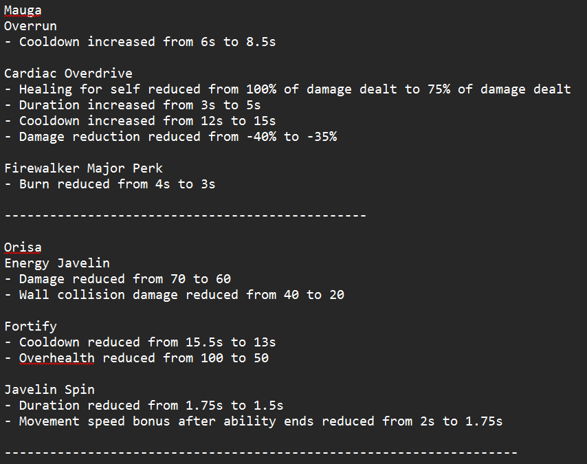 EliteQuell's tweet photo. here's how i would rebalance the current 6v6 test, taking into account the changes that were already made in the most recent patch notes https://t.co/gqFiUPRxpY