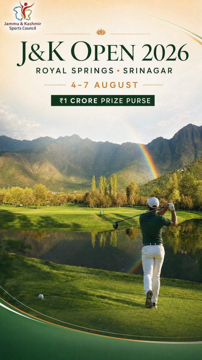 ADIL6696's tweet photo. J&amp;K Open 2026 in Srinagar promises exciting golf action with a significant prize pool. The event highlights the region’s growing presence in professional sports. 

#Golf #JKOpen https://t.co/2aGRerSgln
