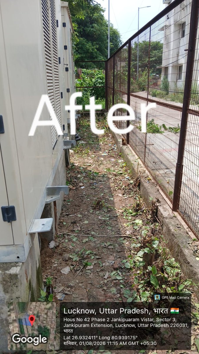 se_techjnkp's tweet photo. CLEANING DONE!!
#maintenance #progress #workdone #uppcl #treecutting #cleaningdone #jankipuramzone
@aksharmaBharat @EMofficeUP @ChairmanUppcl @mduppcl @MVVNLHQ @MVVNLmd @UPPCLLKO https://t.co/pqidXU8Uo8