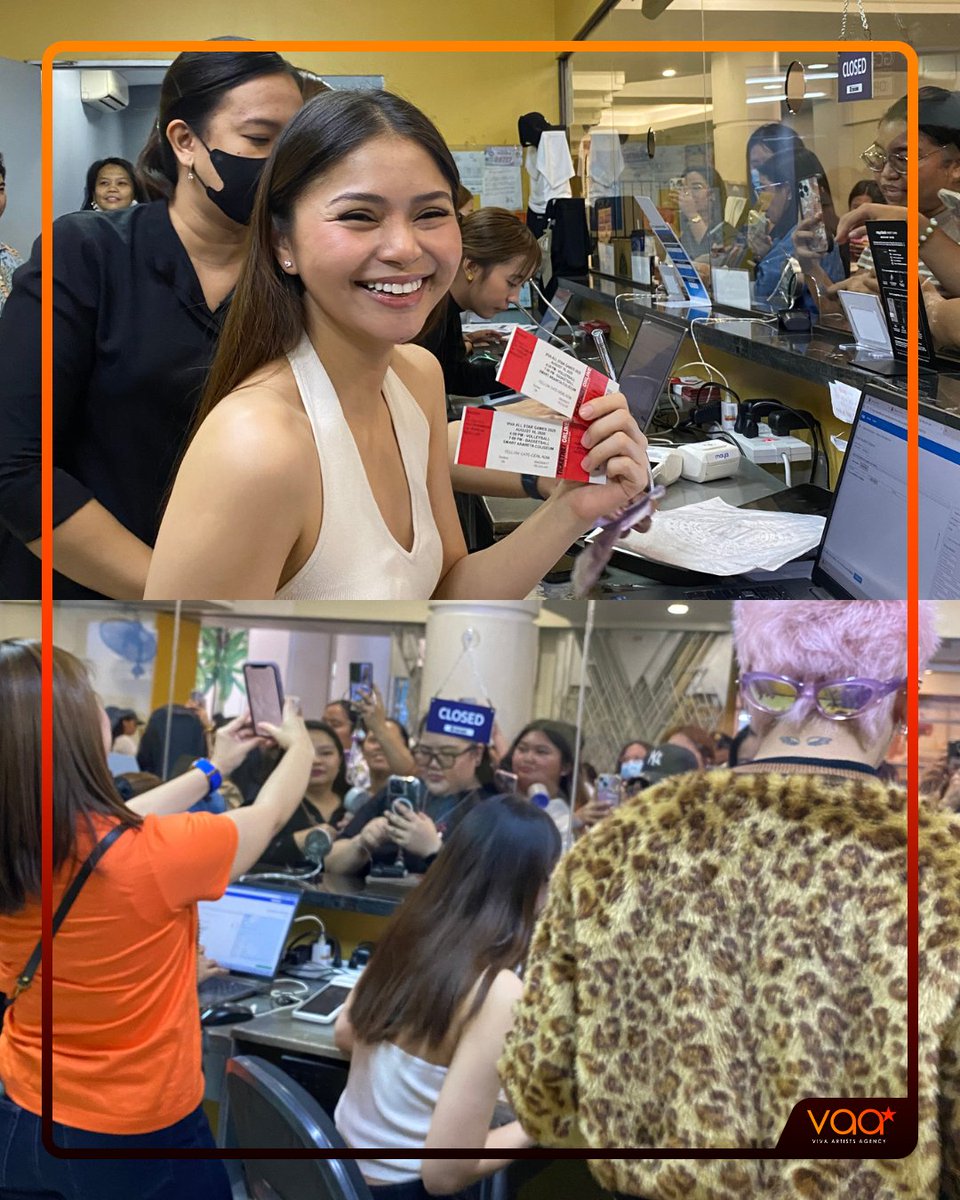 VivaArtists_'s tweet photo. LOOK: Bea Binene, Aubrey Caraan, and Jao dropped by the TicketNet booth for the VIVA All Star Games 2026 ticket selling! 🎟️🏀

Thank you to all the fans who already secured their tickets! See you on August 16 at the Smart Araneta Coliseum!

Tickets: https://t.co/1EuPytVejH
📞 For concert ticket inquiries, visit https://t.co/PPo0iZaXdH or contact VAA LIVE:
- Mobile: +639317082115
- Landline: (02) 8687-5853 loc. 841

#VivaAllStarGames2026