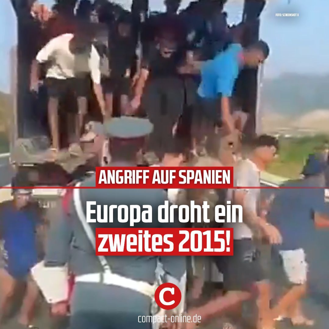 COMPACTMagazin's tweet photo. Spanien wird angegriffen, Migranten als Waffe zur Destabilisierung missbraucht. Dahinter stecken knallharte geopolitische Interessen der USA und Israel. Wir zeigen, was viele andere Medien verschweigen.

➡️ Erfahren Sie hier alle Hintergründe: https://t.co/rWRQ9s74Md

🗞 Und bestellen Sie hier unser neues COMPACT-Spezial "Schurkenstaat":  https://t.co/Sd7BtviSKV